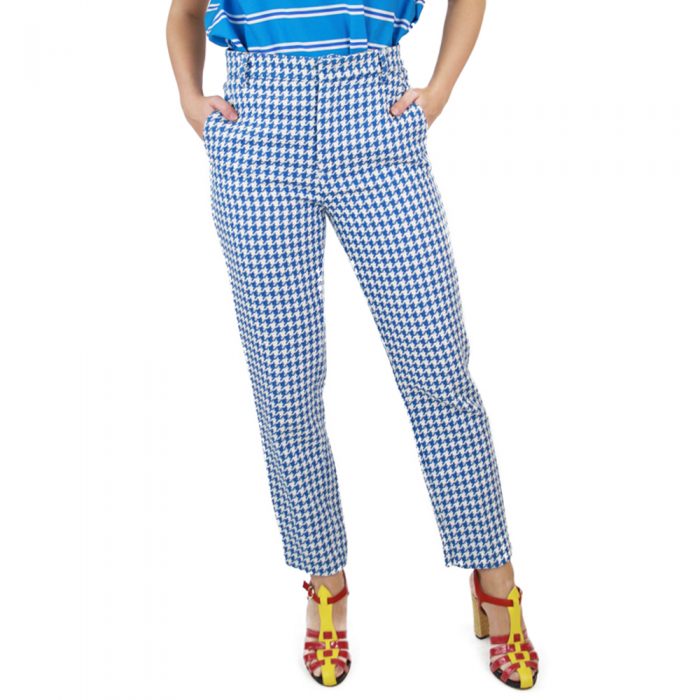 Abbigliamento STELLA JEAN - pantalone capri | OneMore quadretto azzurro (1)