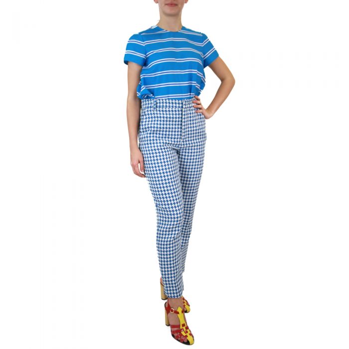 Abbigliamento STELLA JEAN - pantalone capri | OneMore quadretto azzurro (2)