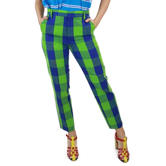 Abbigliamento STELLA JEAN - pantalone capri | OneMore quadri verdi (1)